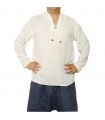 Thai hooded cotton shirt white size XXL