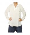 Thai hooded cotton shirt white size XXXL