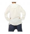 Thai hooded cotton shirt white size XXXL
