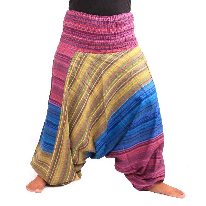 harem pants striped coloured