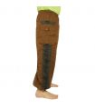 Harem pants cotton mix brown Om Dharma wheel printed