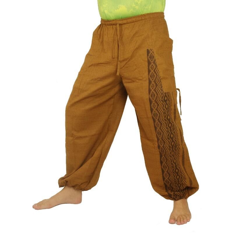Haremshose   Ethno Druck khaki