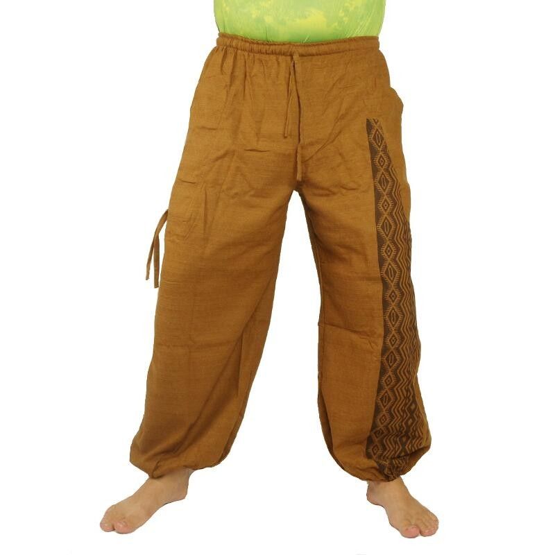 Haremshose   Ethno Druck khaki