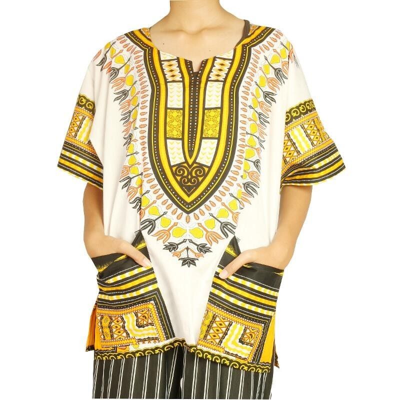 Dashiki Print Hemd Size S 