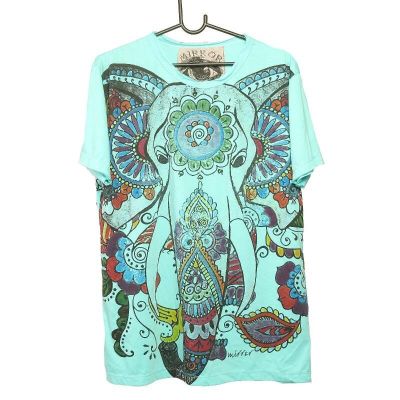 "Mirror" Ganesha Elephant T-shirt size M