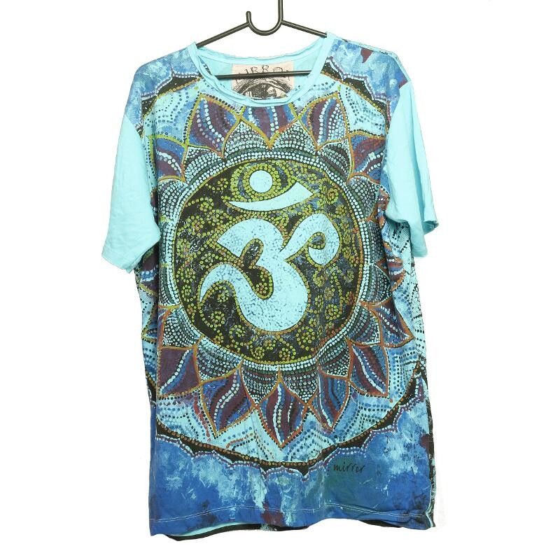 "Mirror" Om Mandala T-Shirt Größe L