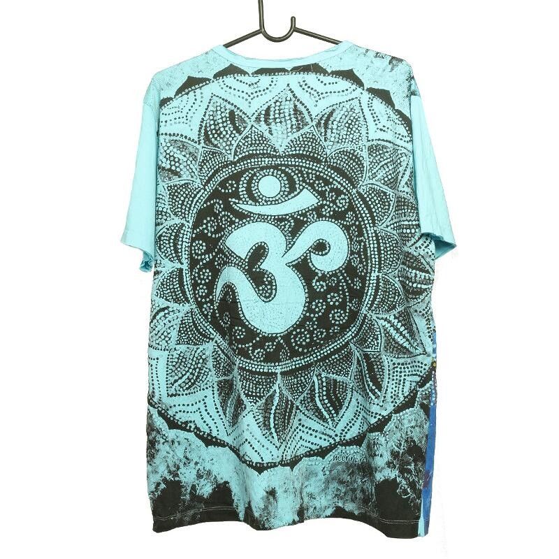 "Mirror" Om Mandala T-Shirt Größe L