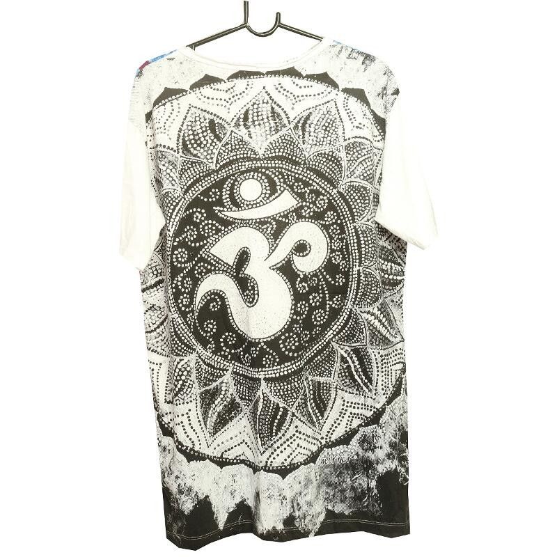"Mirror" Om Mandala T-Shirt Größe L