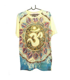 "Mirror" Om Mandala T-Shirt Größe L