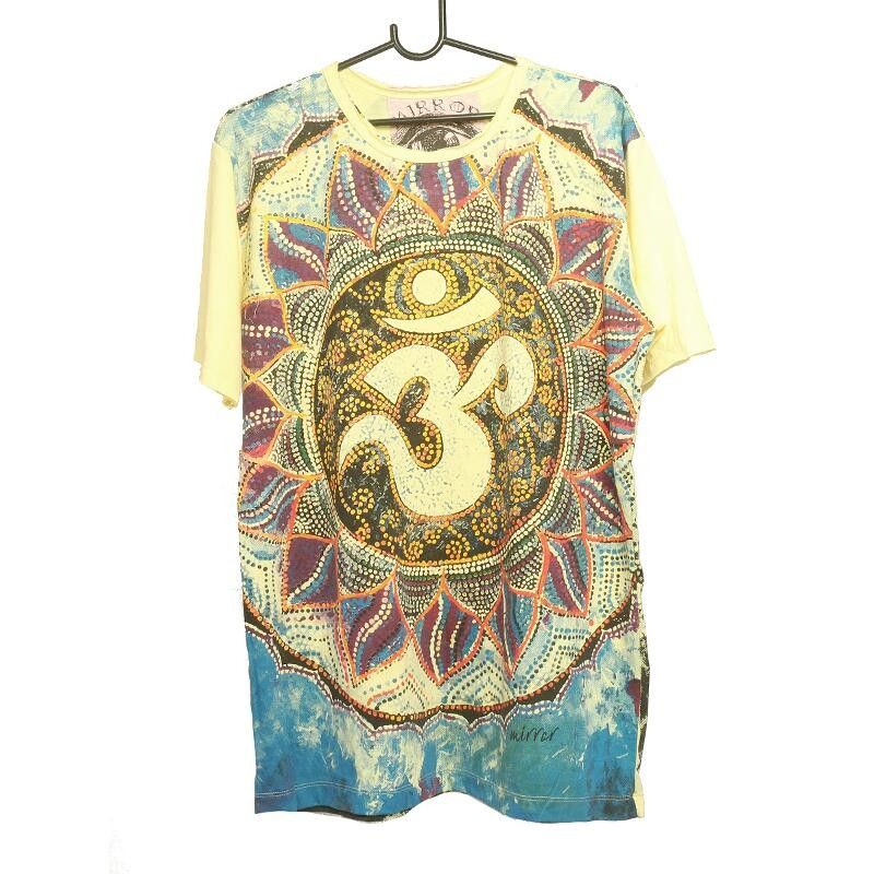 "Mirror" Om Mandala T-Shirt Größe L