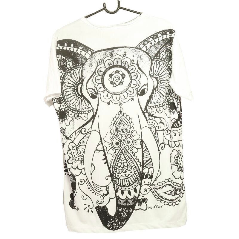 "Mirror" Ganesha Elefant T-Shirt Größe M