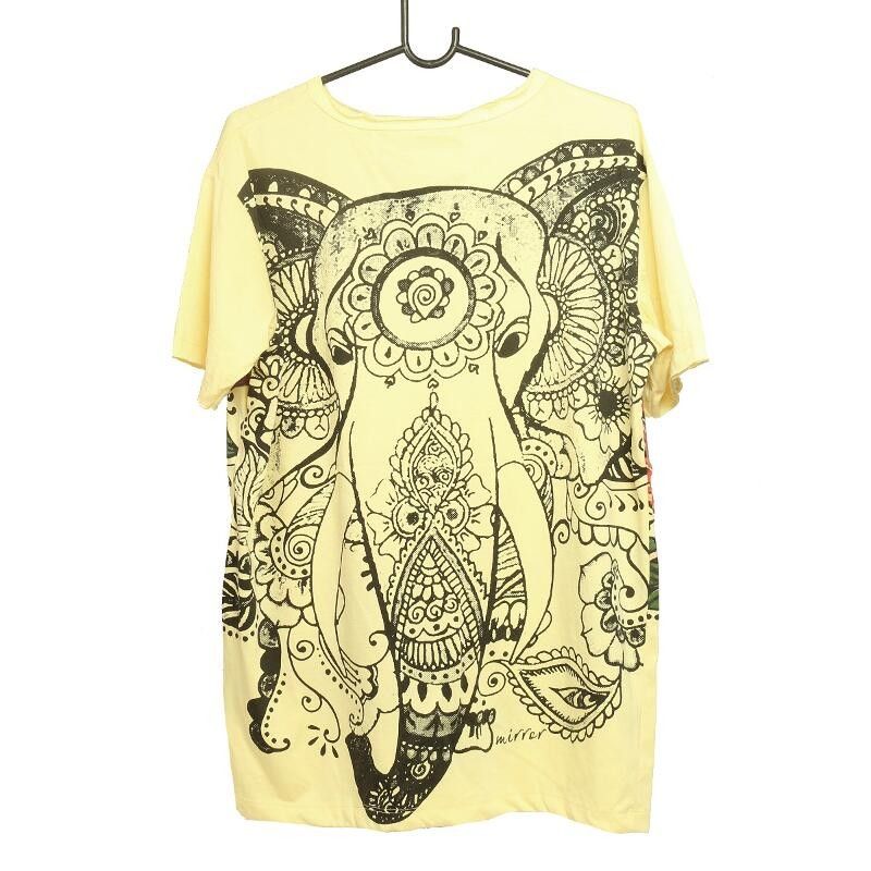"Mirror" Hippie Ganesha Elefant T-Shirt Größe L