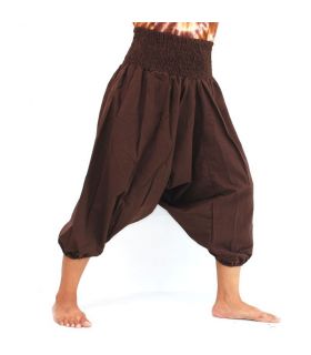 3/5 Cotton Shalwarhose dark brown