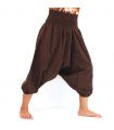 3/5 Capri pants cotton dark brown