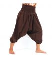 3/5 Caprihose aus Baumwolle dunkelbraun