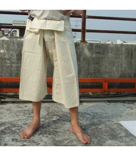 3/4 short Thai Fisherman pants - uncoloured - cotton