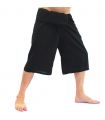 3/4 Thai Fisherman pants short - black - cotton