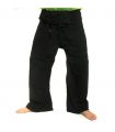 Pantalon de pêcheur thaïlandais - noir - coton extra long