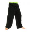 Pantalon de pêcheur thaïlandais - noir - coton extra long