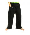 Pantalon de pêcheur thaïlandais - noir - coton extra long