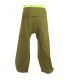 Pantalon de pêcheur thaïlandais - vert olive - coton extra long