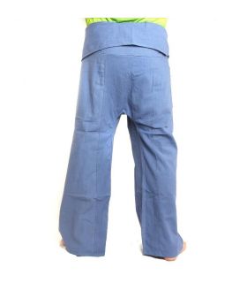 Pantalon pêcheur thaï - bleu clair - coton extra long