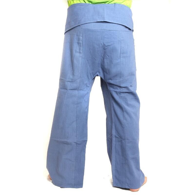 Thai Fischerhose - hellblau - extra lang Baumwolle
