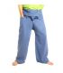 Pantalon de pêcheur thaïlandais - bleu clair - coton extra long