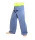 Pantalon de pêcheur thaïlandais - bleu clair - coton extra long