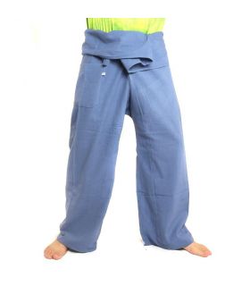 Pantalon pêcheur thaï - bleu clair - coton extra long