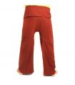 Pantalon de pêcheur thaïlandais - rouge - coton extra long