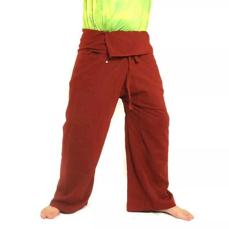 Thai Fischerhose - rot - extra lang Baumwolle