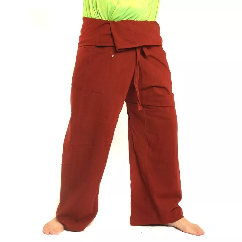 Thai Fischerhose - rot - extra lang Baumwolle