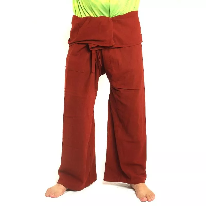 Thai Fischerhose - rot - extra lang Baumwolle