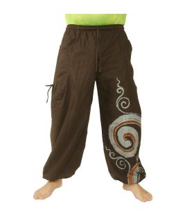 Thai hippie pants spiral pattern