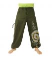 Thai hippie pants spiral pattern
