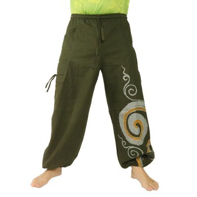 Thai hippie pants spiral pattern