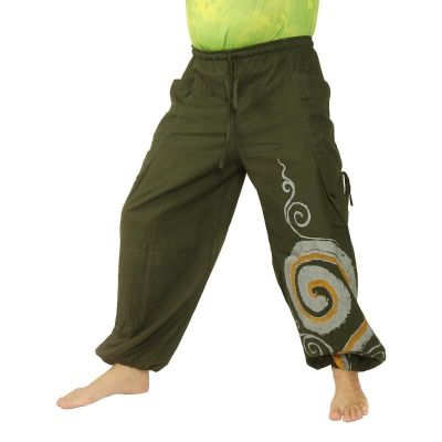 Thai hippie pants spiral pattern