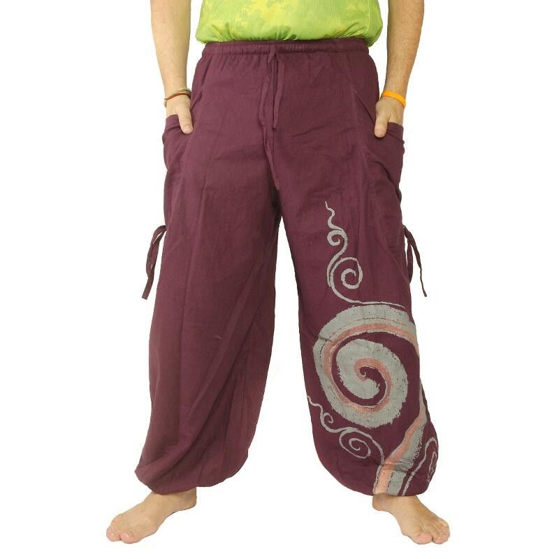Jing Shop El patrón de espiral los pantalones tailandeses️