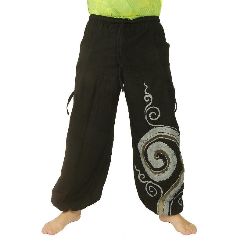 Thai hippie pants spiral pattern