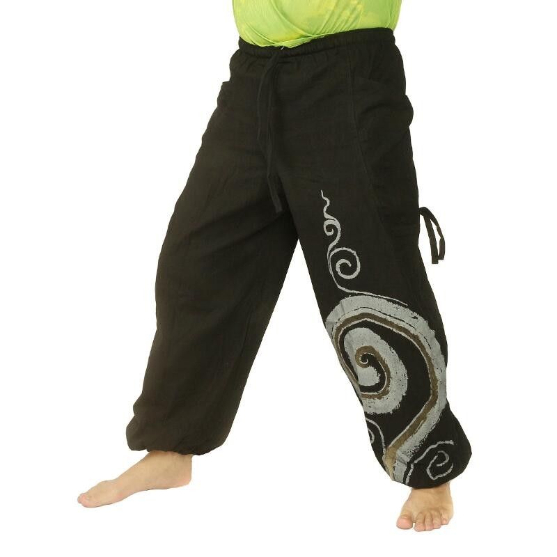 Thai hippie pants spiral pattern