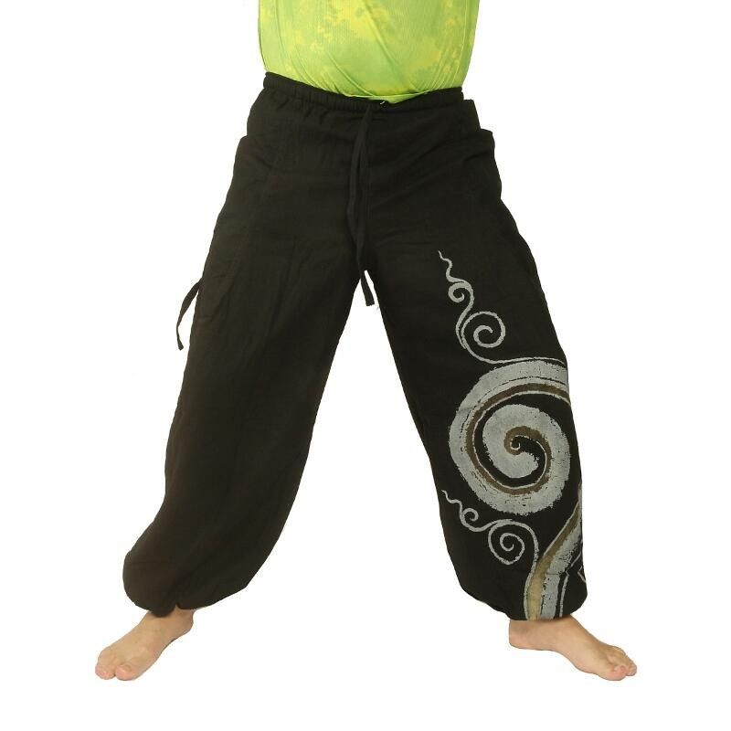 Thai hippie pants spiral pattern