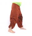 Sarouel ornement floral orange