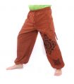 Sarouel ornement floral orange