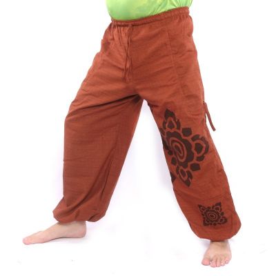 Sarouel ornement floral orange