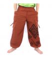 Sarouel ornement floral orange