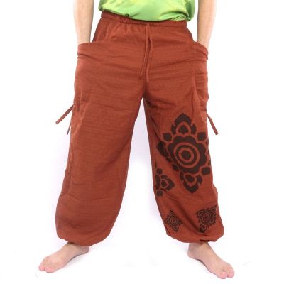 Sarouel ornement floral orange
