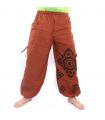 Sarouel ornement floral orange