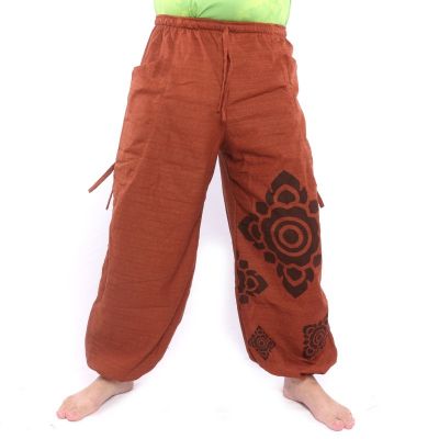 Sarouel ornement floral orange