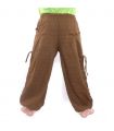 Harem pants brown printed with floral ornaments